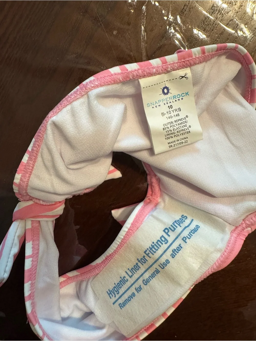 Kids Pink Palm-Print Two-Piece Swim Set